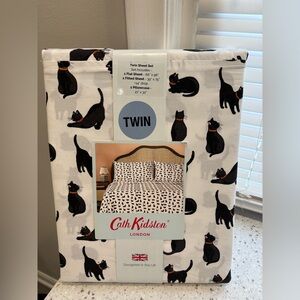 Cath Kidston Twin Sheet Set - “Black Cats”